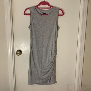 BTFBM NWT gray jersey material tank dress with side bunching size Small